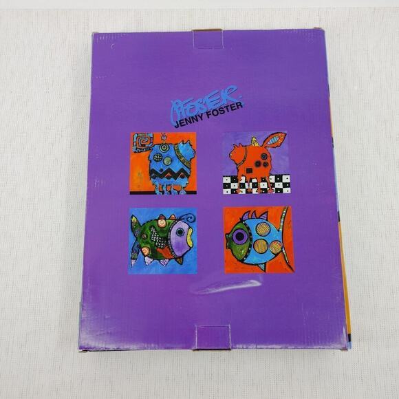 Whimsy Fish Wall Art Jenny Foster Ruffles Canvas Whimsy 2012 RARE Dead Stock - Picture 7 of 16